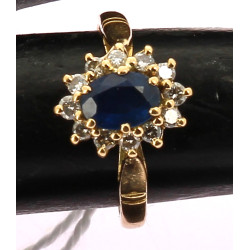 Bague en or jaune 18 carats sertie d'un 