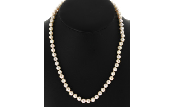 Collier shoker en perles de culture, fer