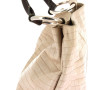 SEQUOIA - Sac seau beige et anse chocola