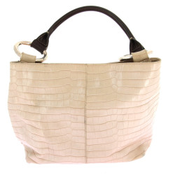 SEQUOIA - Sac seau beige et anse chocola