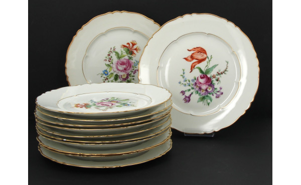 HAVILAND France - 12 assiettes en porcel