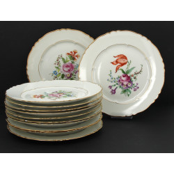 HAVILAND France - 12 assiettes en porcel