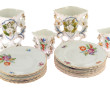 12 assiettes à gâteaux en porcelaine bla