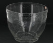 Coupe creuse en verre bullé transparent,