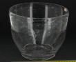 Coupe creuse en verre bullé transparent,