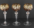 Cristal de BOHEME - Trois verres à vin à