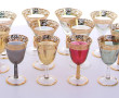 9 coupes à champagne anciennes en verre 