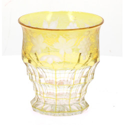 Grand verre ou vase en cristal de Bohême