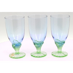 6 grands verres à pied (ou coupes à glac