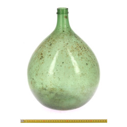 Dame jeanne en verre vert, H 45 cm (inté