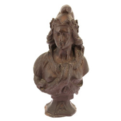 Buste de Marianne en fonte, H 30,5 cm (l