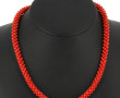 Collier en perles de corail, fermoir or 