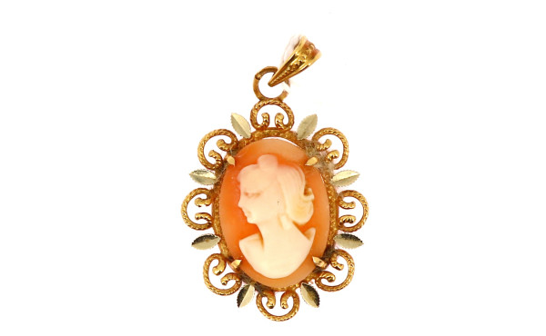 Pendentif en or jaune 18 carats, poinçon