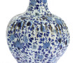 DELFT - Paire de vases en faïence à déco