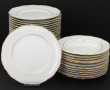 Service de table en porcelaine blanche e