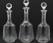 Trois carafes anciennes en cristal, prob