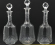 Trois carafes anciennes en cristal, prob