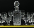 5 verres à pied en cristal, H 11 cm : on