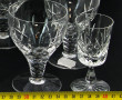 5 verres à pied en cristal, H 11 cm : on