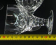 5 verres à pied en cristal, H 11 cm : on