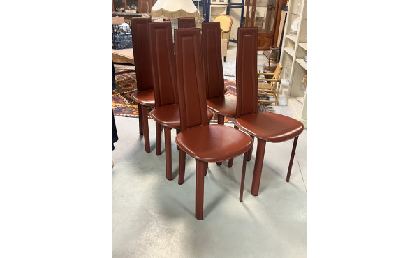 Suite de 6 chaises modernes à haut dossi