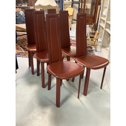 Suite de 6 chaises modernes à haut dossi