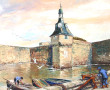 Jacques DURIX (Xxème) "Vue de Concarneau