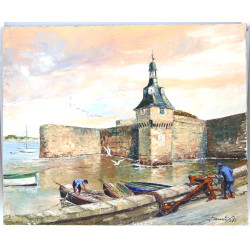 Jacques DURIX (Xxème) "Vue de Concarneau