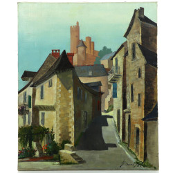 Jacques DURIX (Xxème) "Rue de village", 