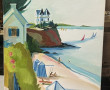 Anne SALAÜN (1962) "La plage", huile sur