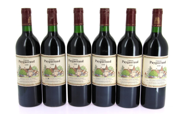 6 B Ch PUYGERAUD 1988 Bordeaux Cotes de 