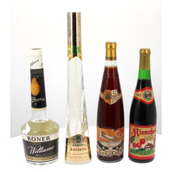 Lot de 4 bouteilles d'alcools: - Aniset