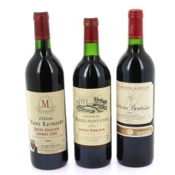 Lot de 3 bouteilles: - 1 B St EMILION G