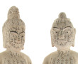 Paire de statues d'acupuncteur en bois s