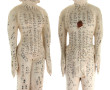 Paire de statues d'acupuncteur en bois s