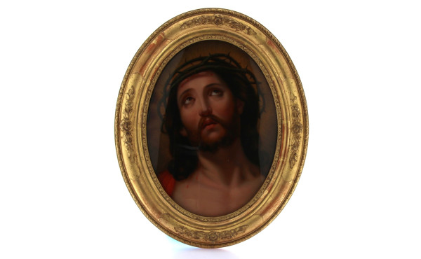 "CHRIST à la couronne d'épines", fixé so