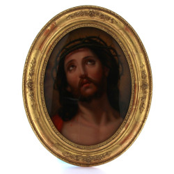 "CHRIST à la couronne d'épines", fixé so