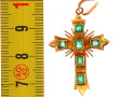 Pendentif croix en or jaune 18 carats se