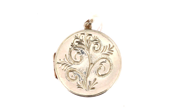 Pendentif circulaire ouvrant en argent, 