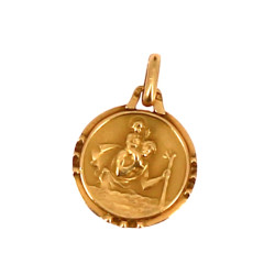 Médaille St Christophe en or jaune 18 ca