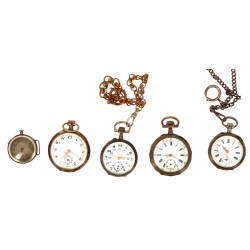 Lot de 5 montres de gousset anciennes en