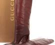 GUCCI - Paire de hautes bottes en cuir 