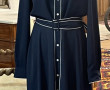 RALPH LAUREN - Robe chemisier bleu marin