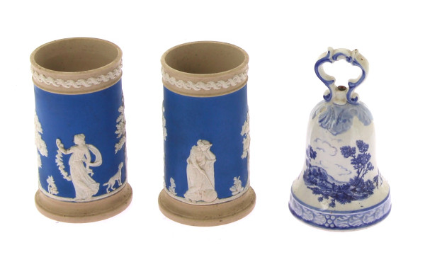 COPLAND - Paire de petits vases cylindri