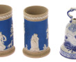 COPLAND - Paire de petits vases cylindri