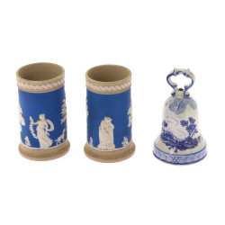 COPLAND - Paire de petits vases cylindri