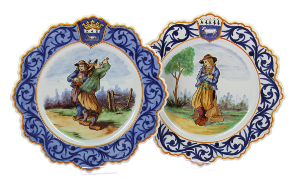 HENRIOT Quimper - Deux assiettes à bords