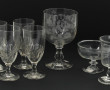 4 verres à absinthe anciens en verre mou