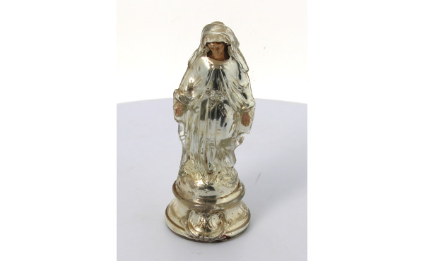 Vierge en verre églomisé, époque XIXème,