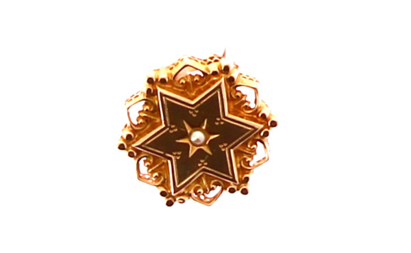 Broche-pendentif en or jaune 18 carats, 